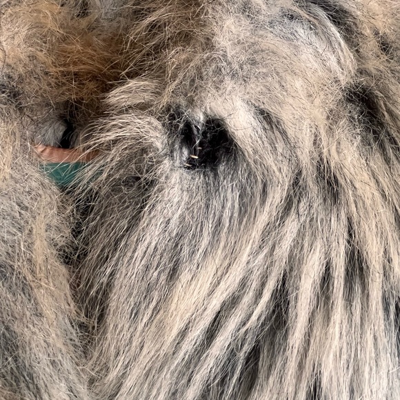 Vtg American Signature Grey Faux Fur Luxurious half Coat Jacket Womens Sz Large - Picture 9 of 10